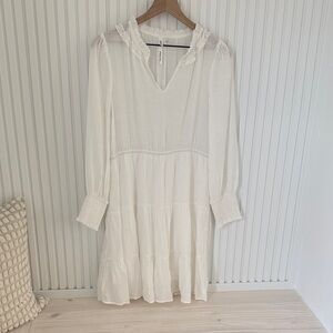 Elegant White Ruffle Dress